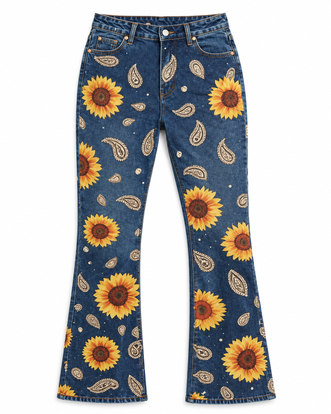 Bandana Bloom Sunflower Bootcut Jeans