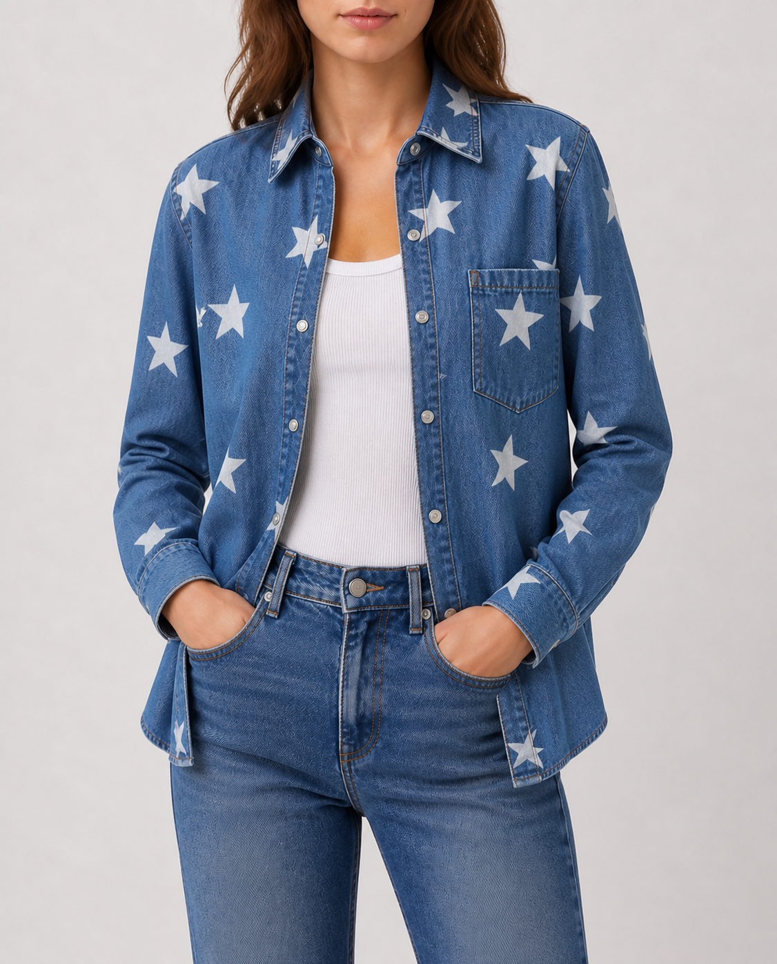 Starlight Ranger Denim Long Sleeve Denim Shirt