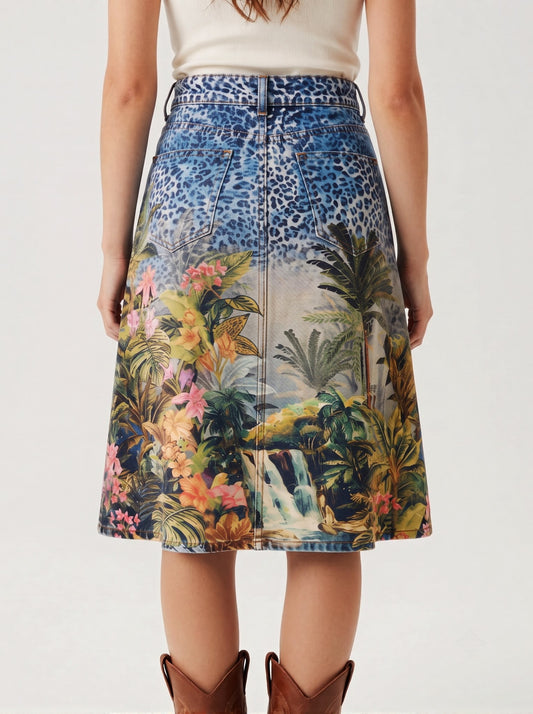 Mesa Lariat Blue RB-SKT03 – Back View – Riley – blue denim wash