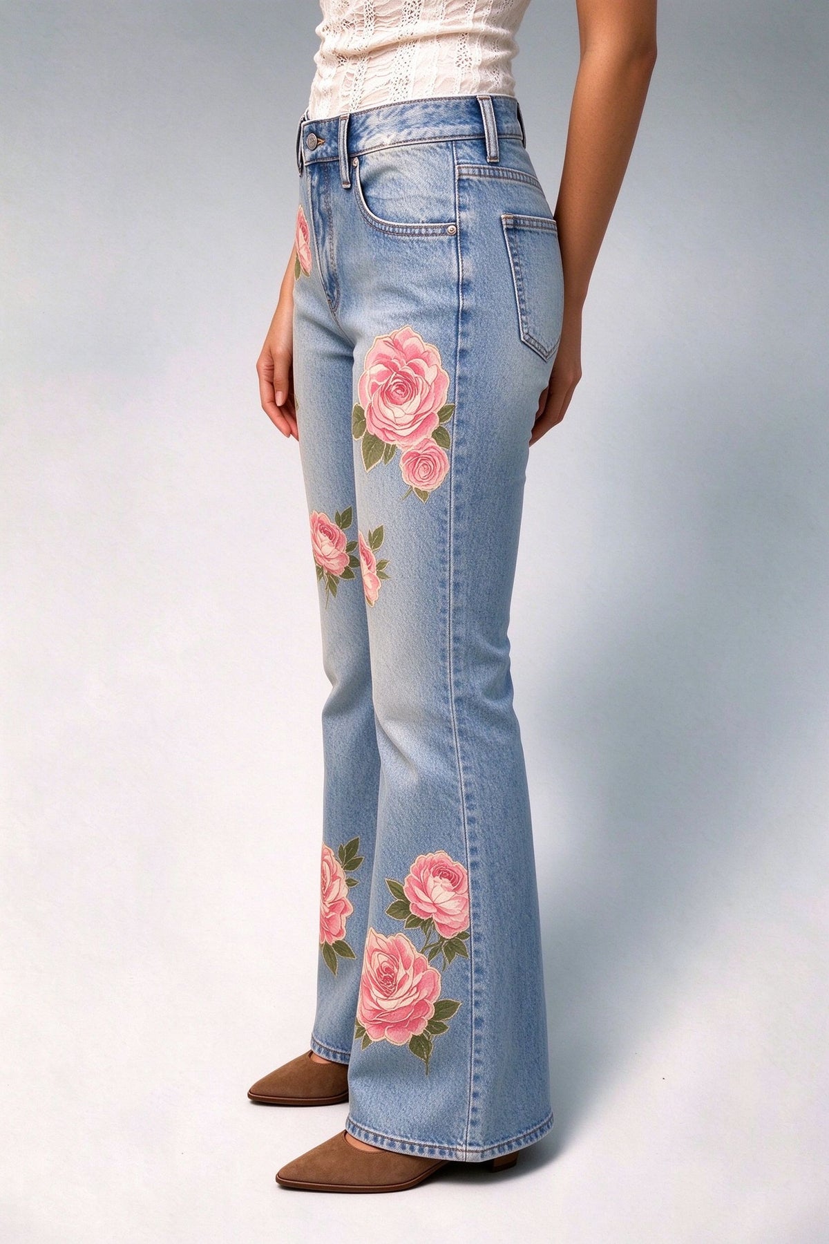 Prairie Rose Bloom Bootcut Jeans