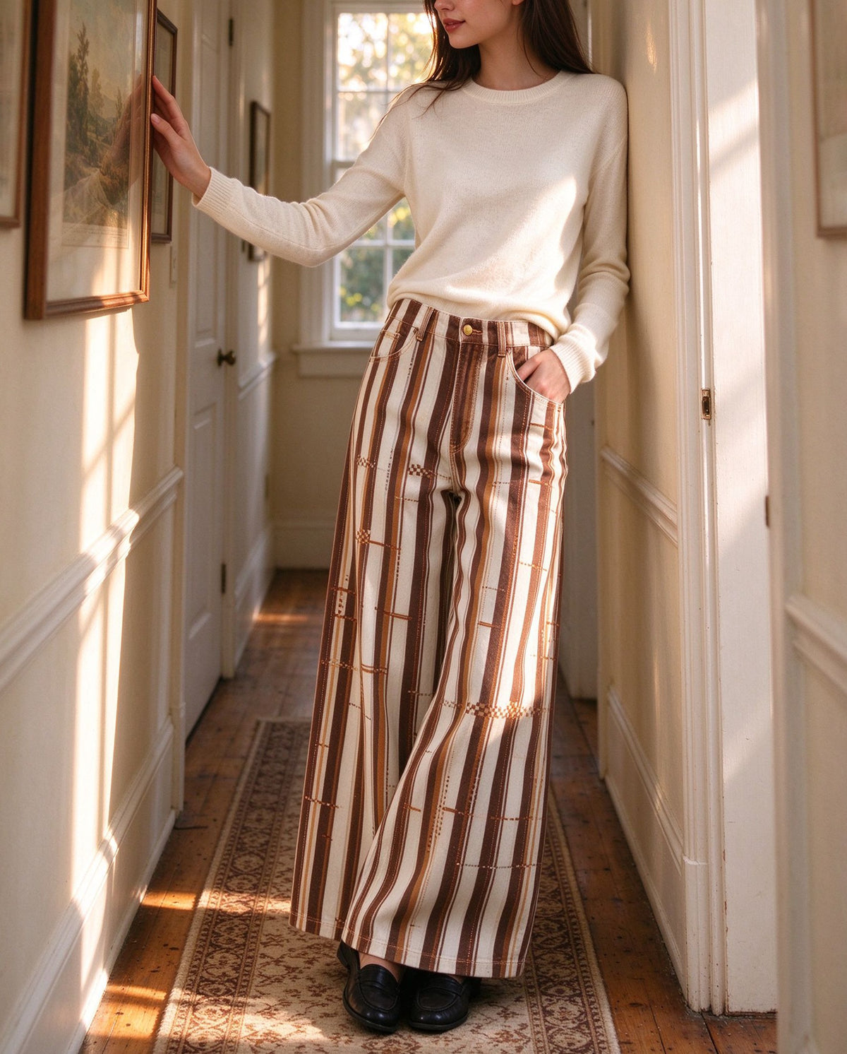 Prairie Serape Wide-Leg Jeans