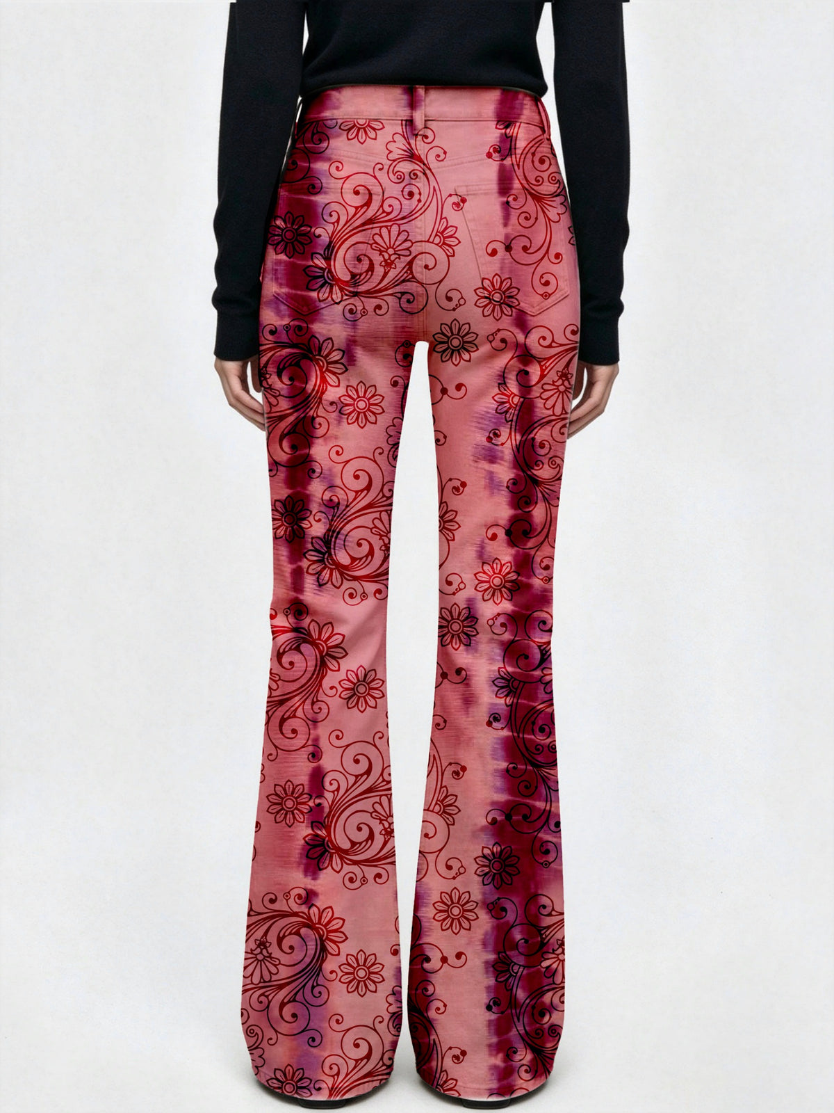 Desert Rose Swirl Flare Jeans