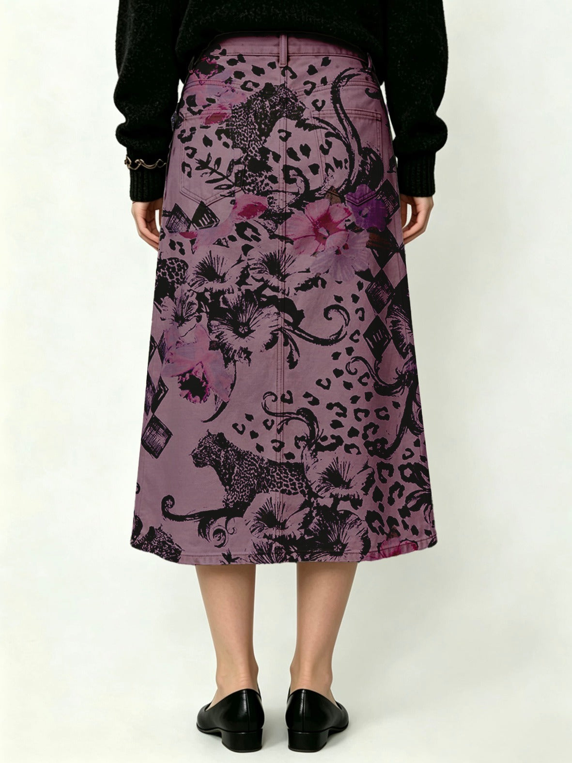 Gunsmoke Prairie Bloom Ankle-Length Denim Skirt