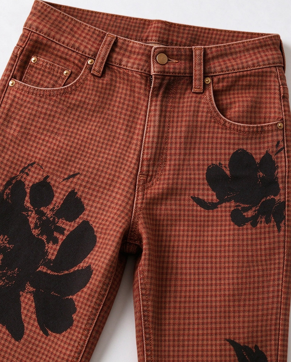 Outlaw Rose Shadow Low-Rise Bootcut Jeans