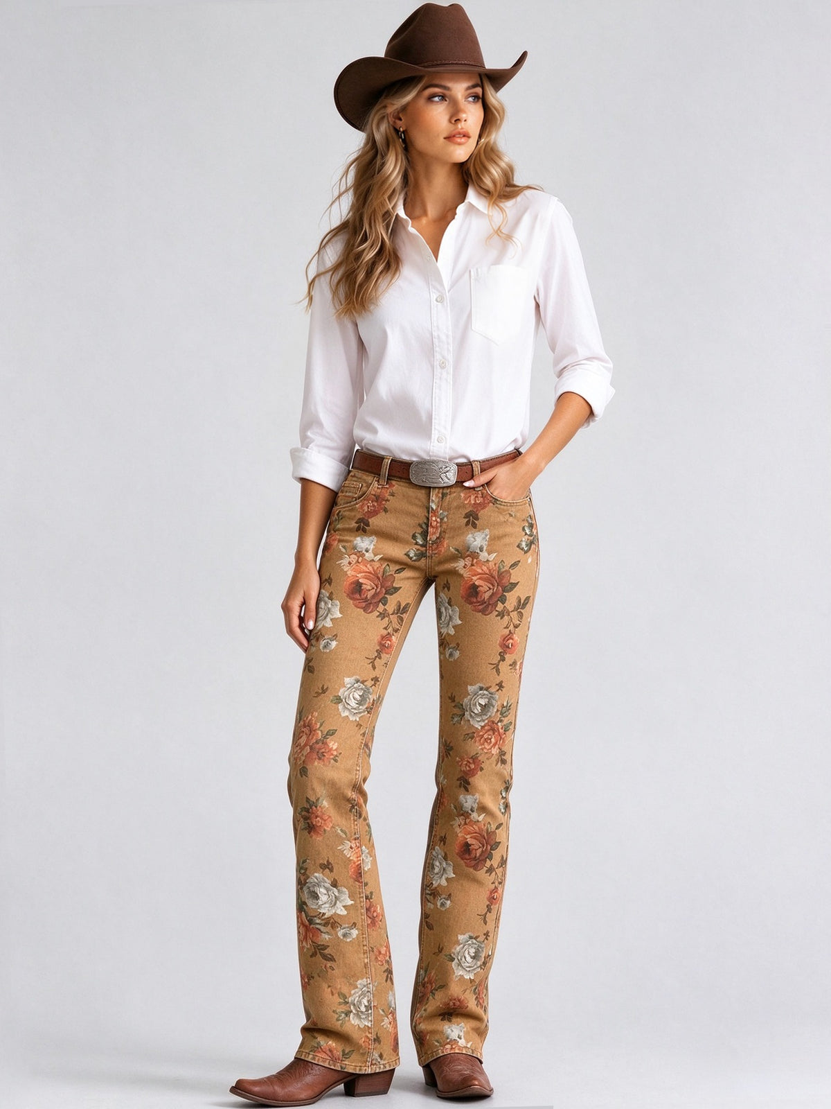 Desert Rose Trail Low-Rise Bootcut Jeans