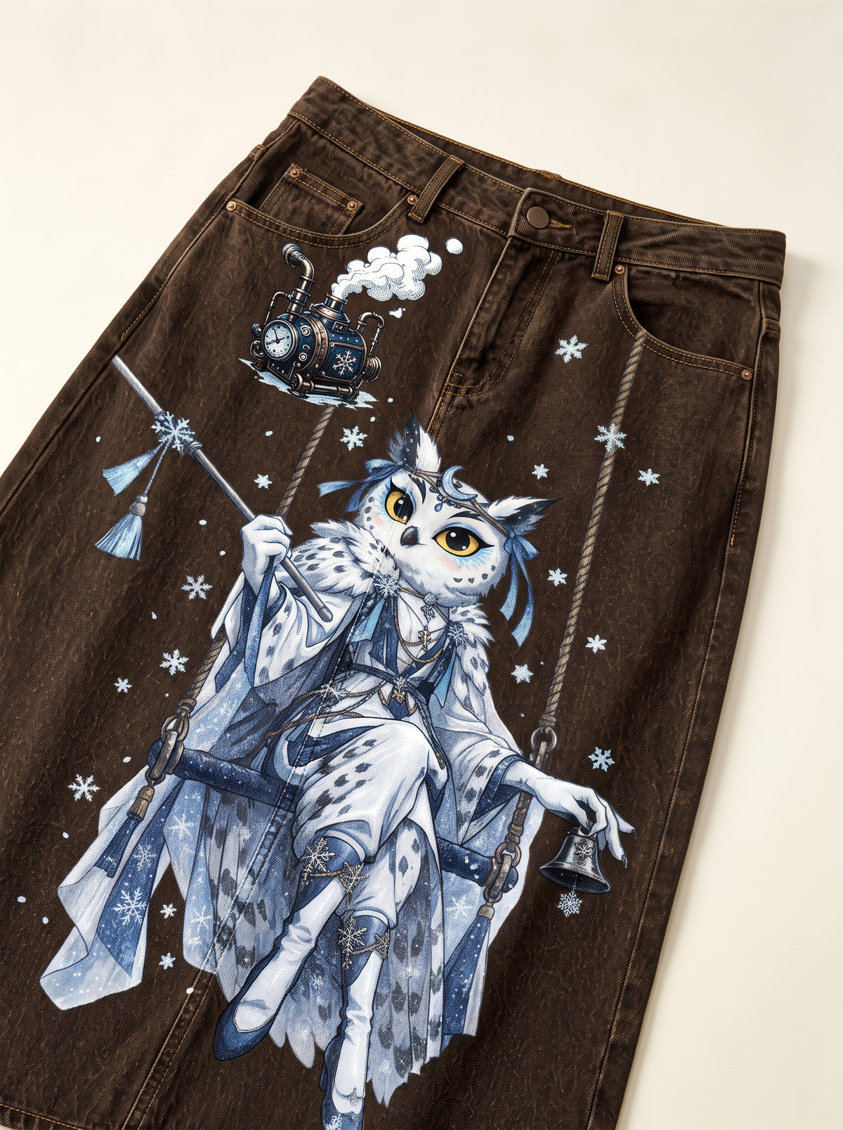 Frontier Circus Trail Ankle-Length Denim Skirt