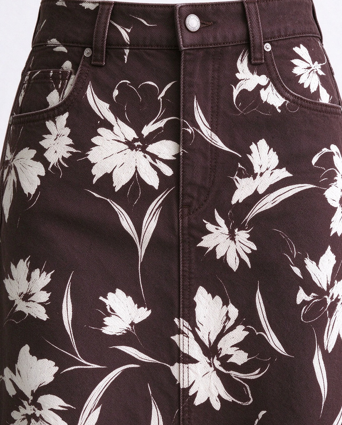 Rodeo Wildflower Bloom Ankle-Length Denim Skirt