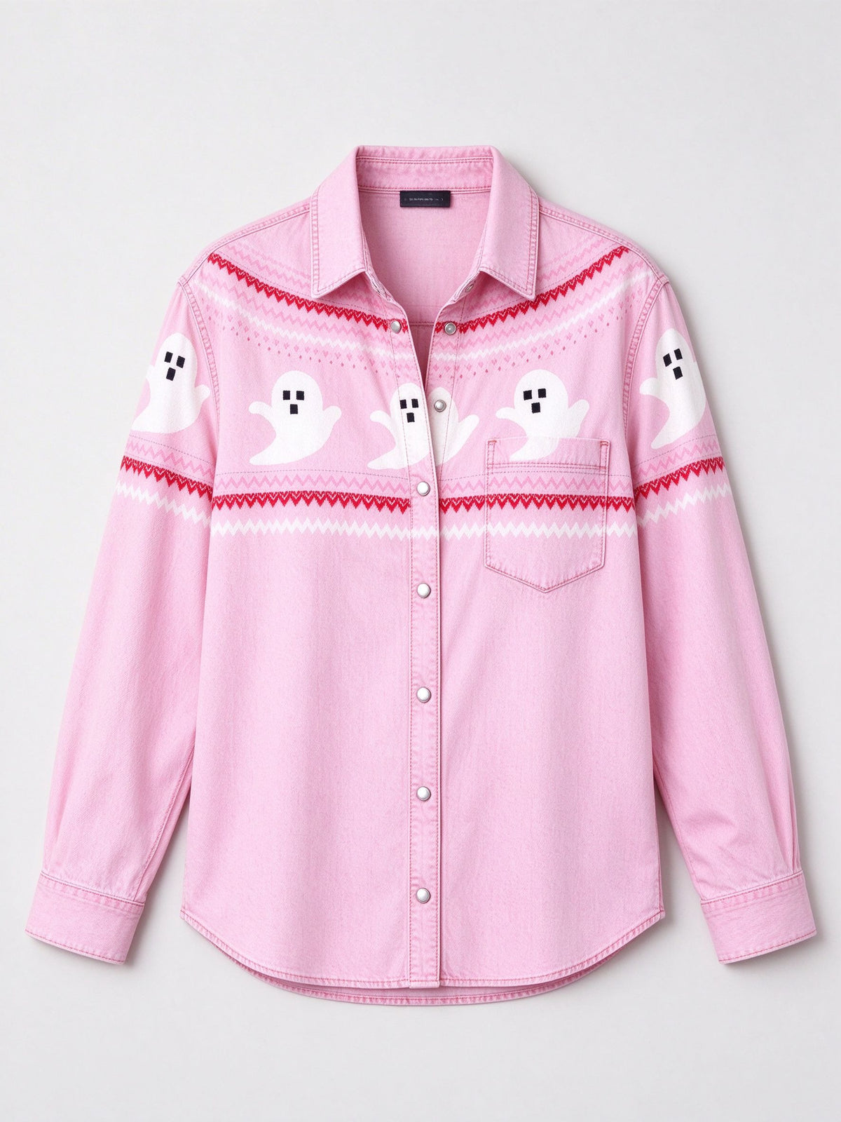 Pastel Phantoms Long Sleeve Denim Shirt