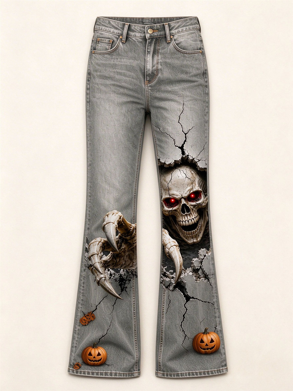 Cracked Earth Bootcut Jeans