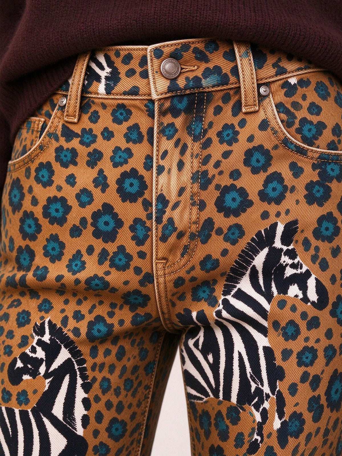 Savanna Zebra Flare Jeans