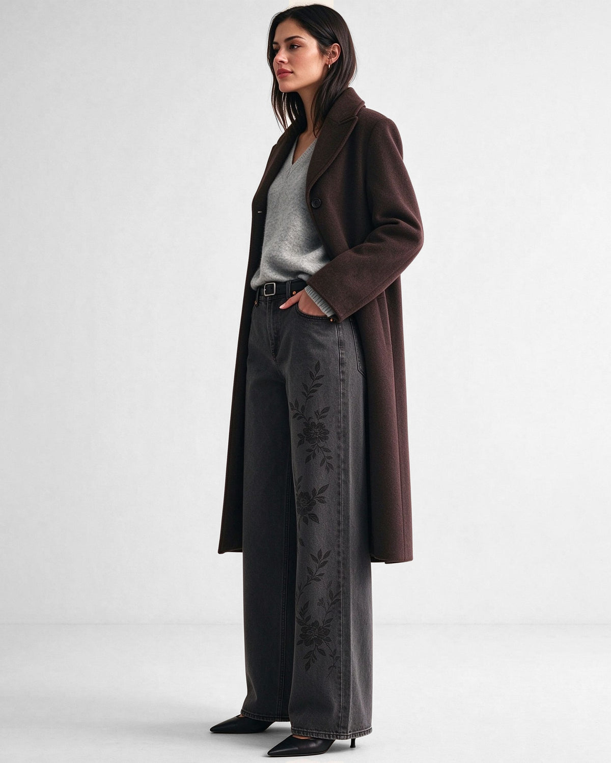 Sunset Rose Wide-Leg Jeans