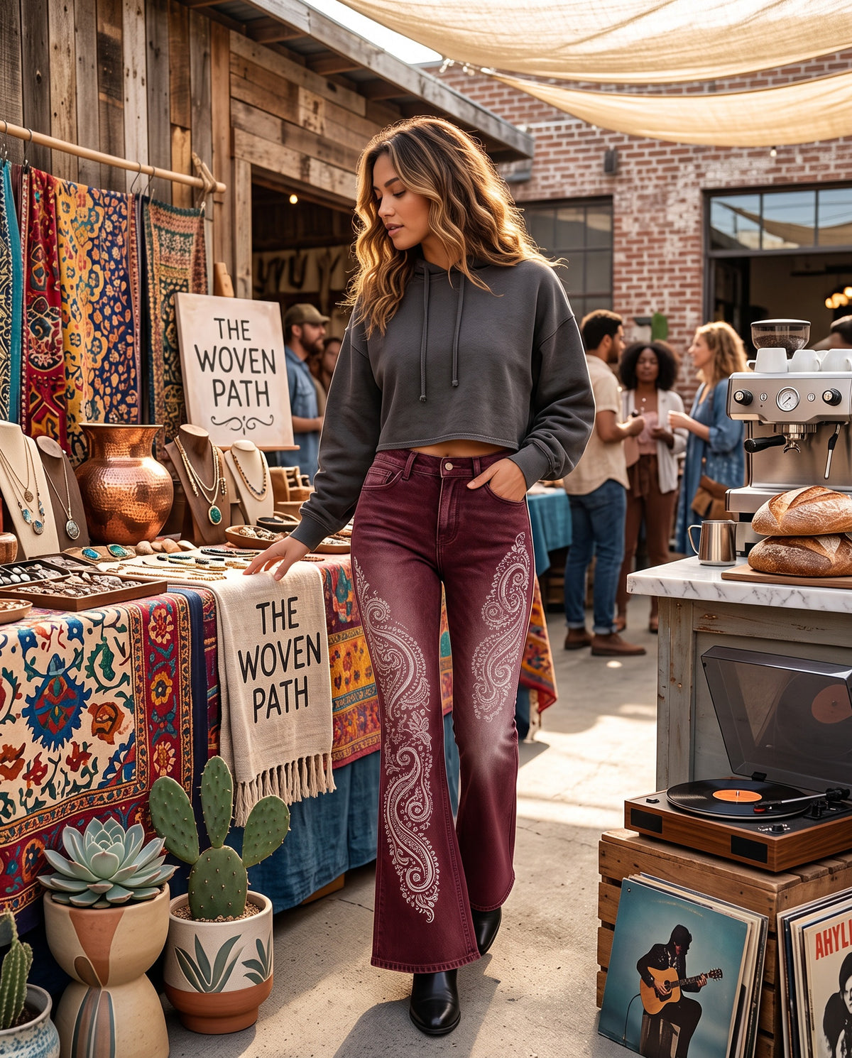 Prairie Paisley Bootcut Jeans