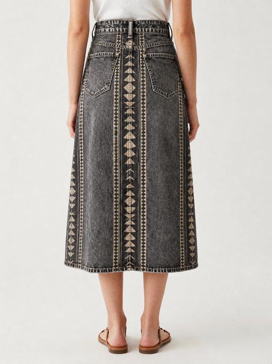 Desert Mirage Charcoal RB-SKT10 – Back View – Riley – Charcoal Gray