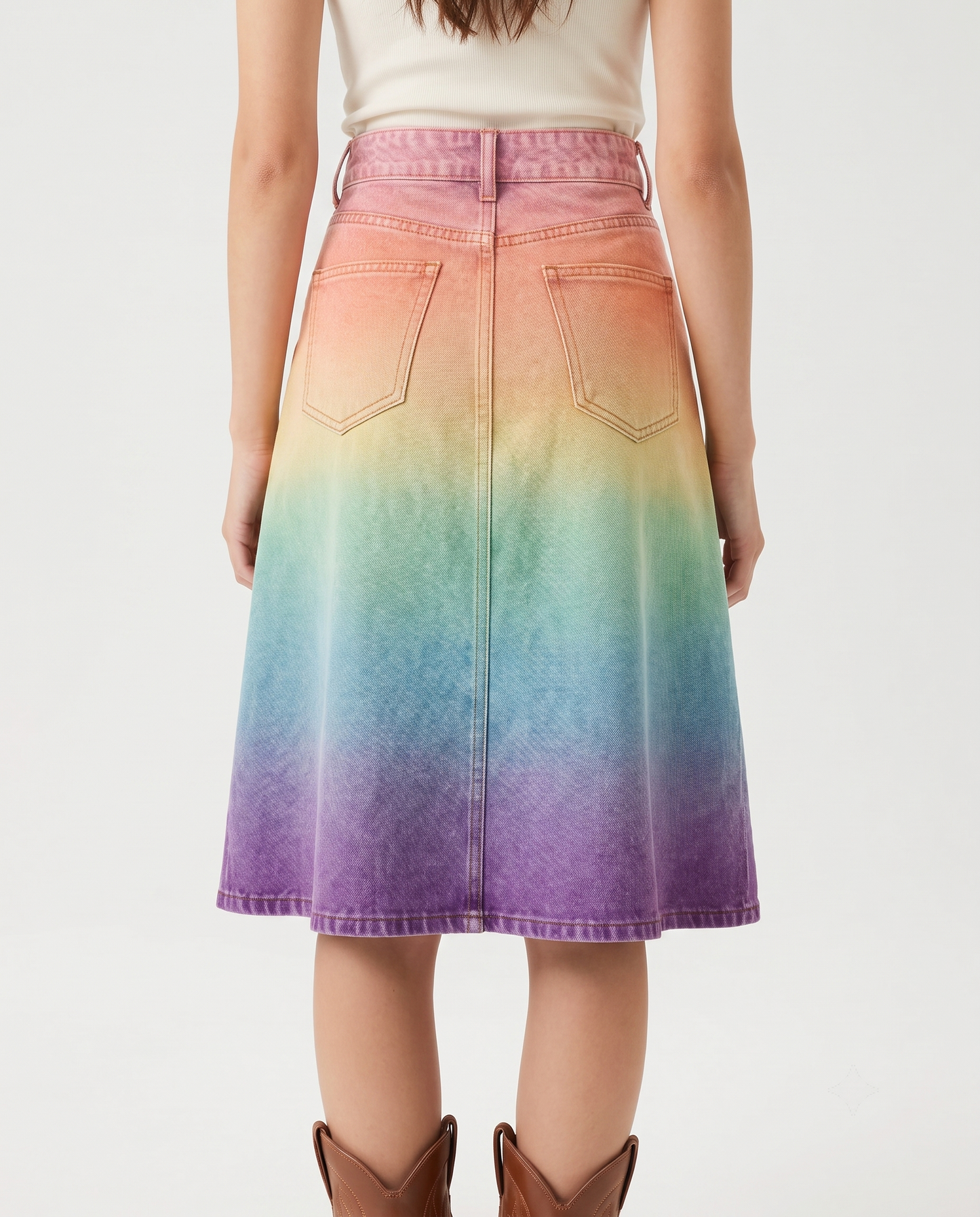 Pink Gradient RB-SKT03 – Back View – Jessie – Pink