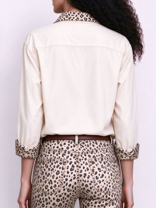 Dusty Trail Spots Long Sleeve Denim Shirt
