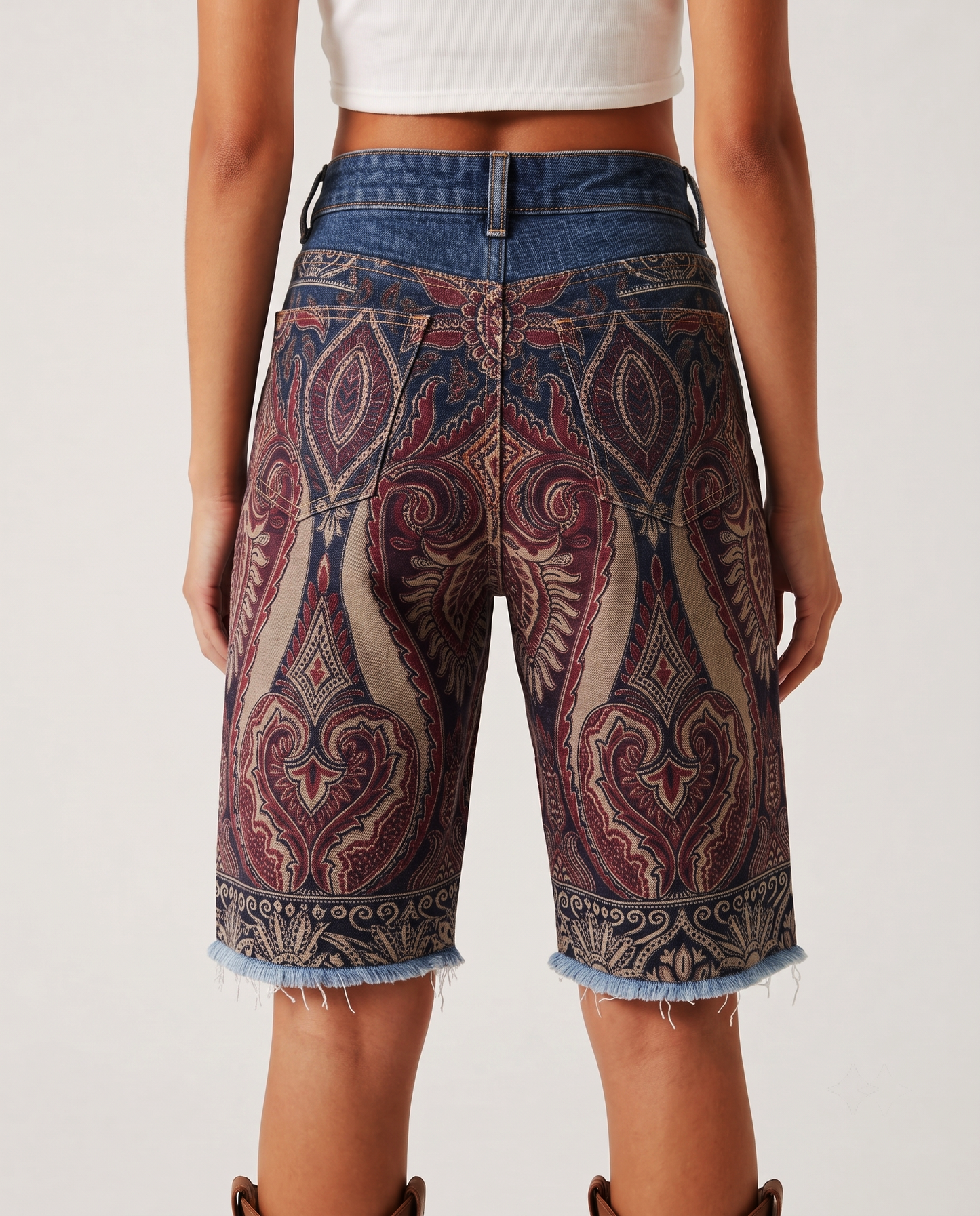 Desert Paisley RB-BOT08 – Back View – Riley – Dark Indigo