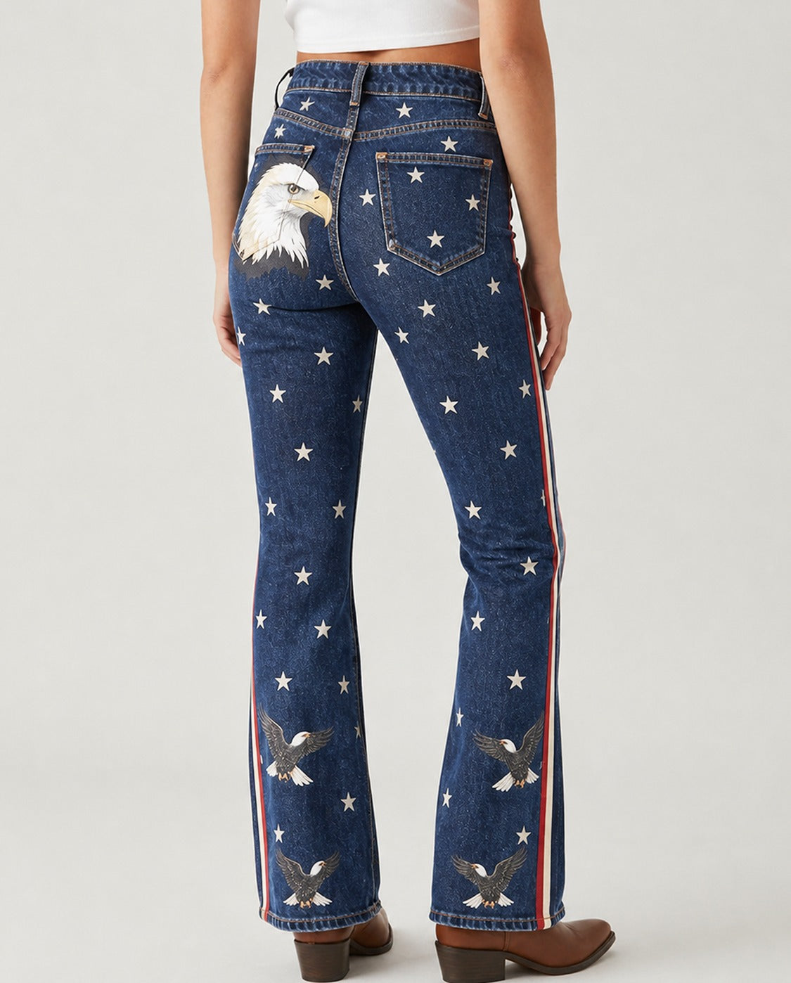Freedom's Flight Bootcut Jeans – Back View – Riley – Denim Blue