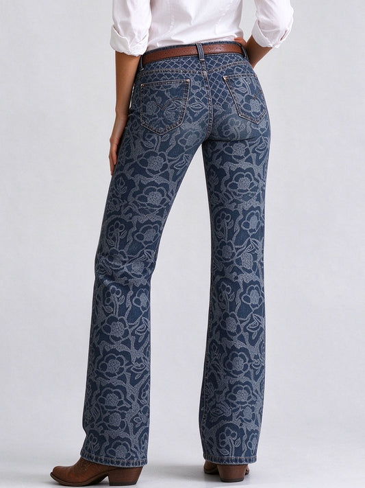 Ridge Bluebonnet Low-Rise Bootcut Jeans