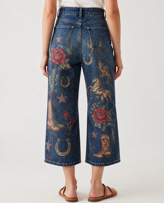 Desert Rose Ride RB-BOT24 – Back View – Riley – Denim