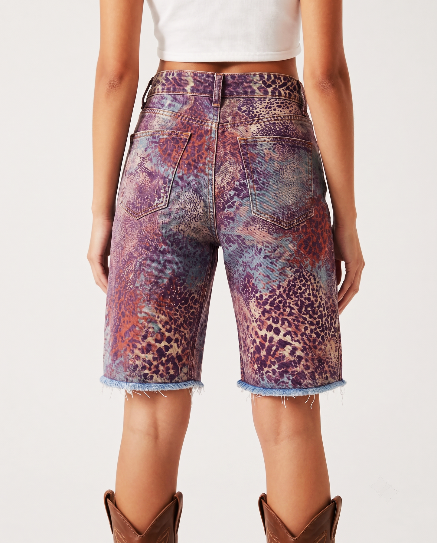 Canyon Leopard Purple RB-BOT08 – Back View – Riley – Purple Wash