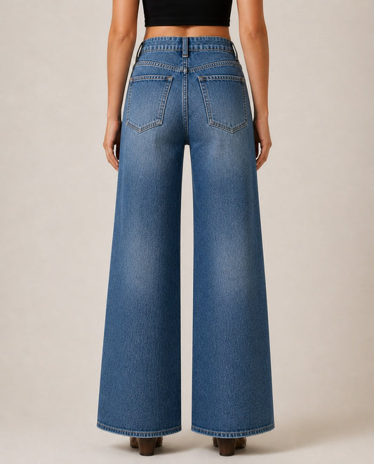 Prairie Bloom Medium RB-BOT05 – Back View – Riley – Medium Blue