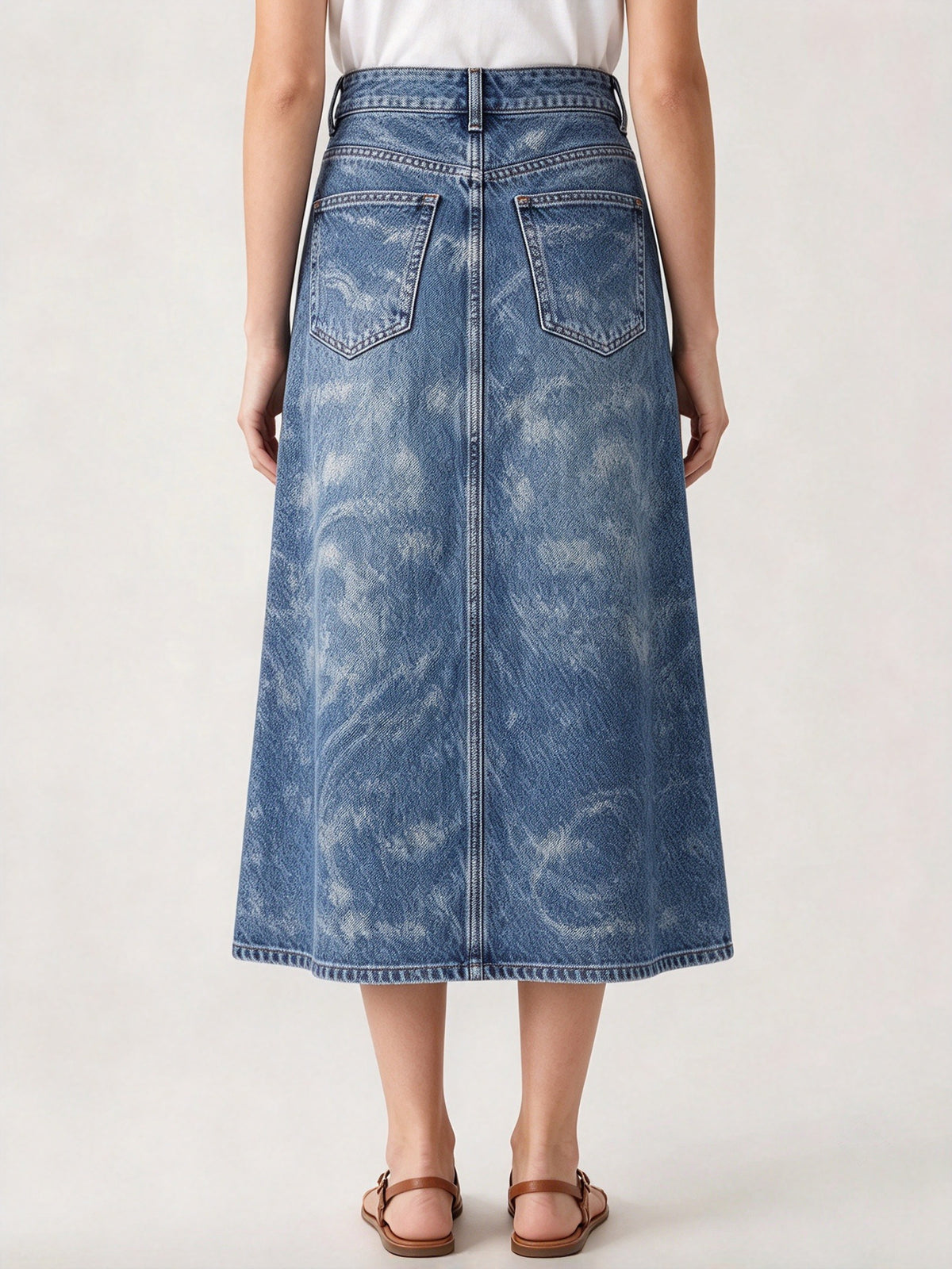 Whirlwind West Ankle-Length Denim Skirt