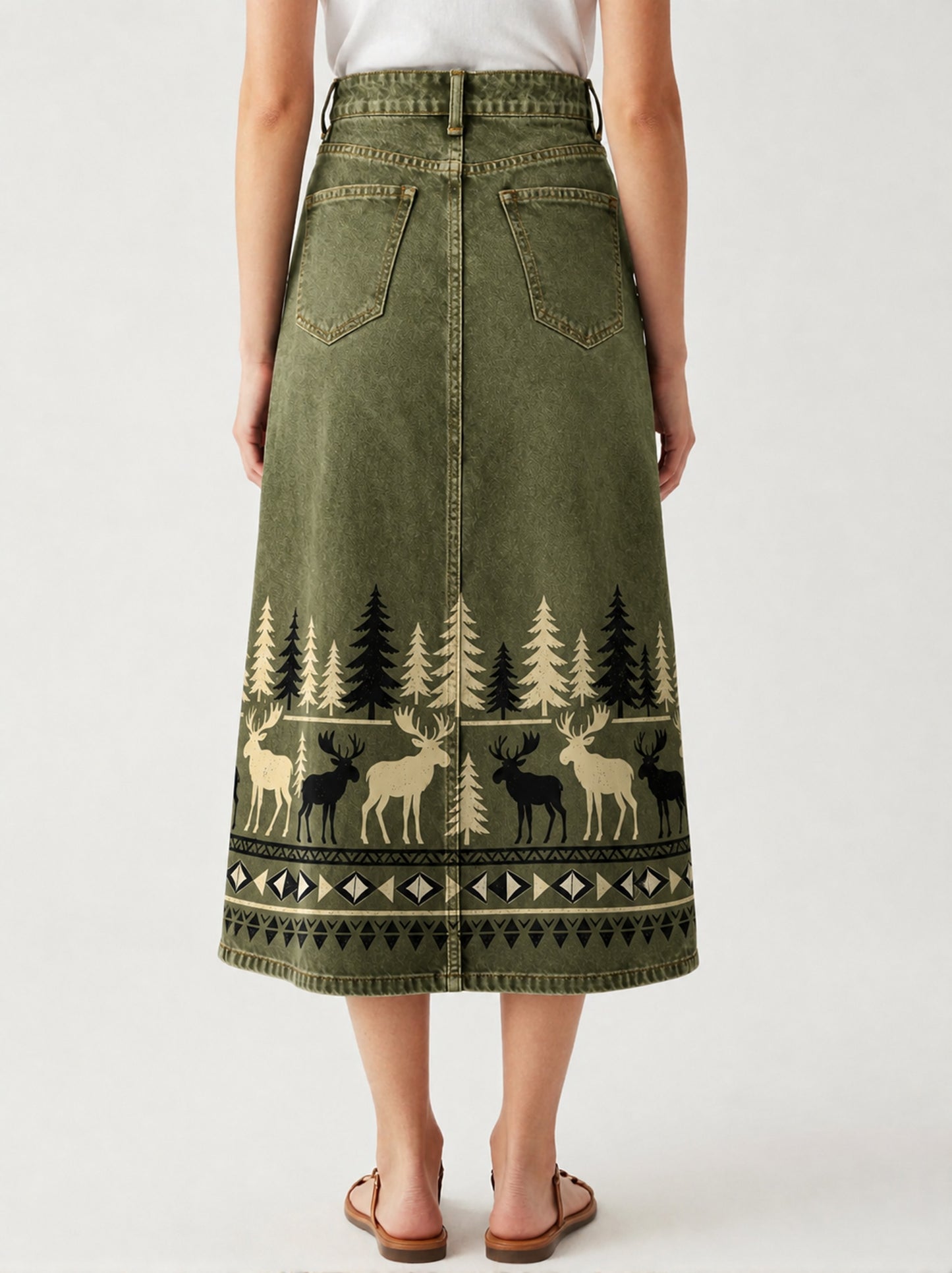 Pine Ridge Stroll RB-SKT10 – Back View – Riley – olive green