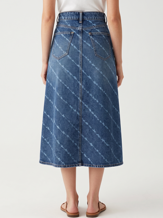 Rancher's Ripple RB-SKT10 – Back View – Jessie – Indigo