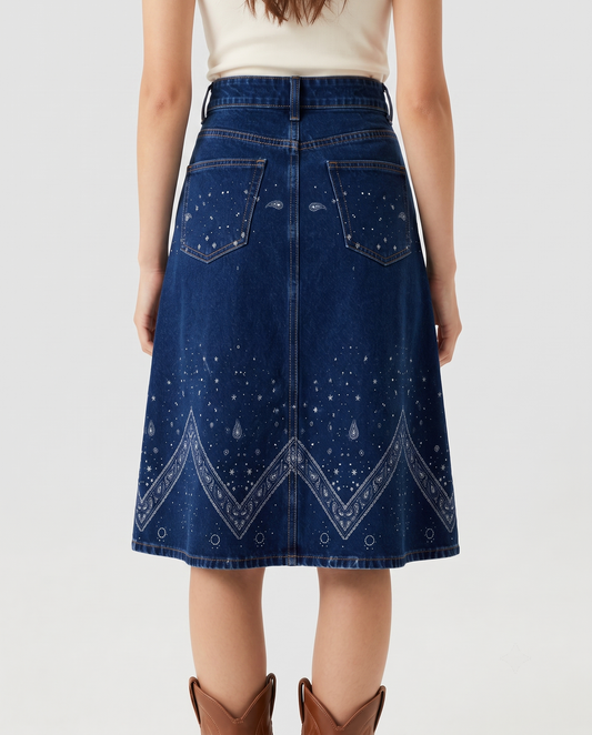 Dark Blue Stars RB-SKT03 – Back View – Jessie – Dark Blue