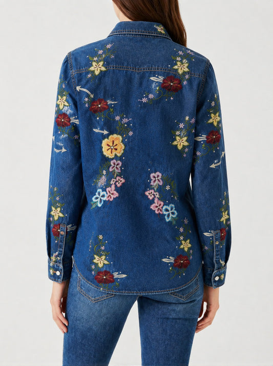 Wildflower Range RB-TOP16 – Back View – Riley – indigo