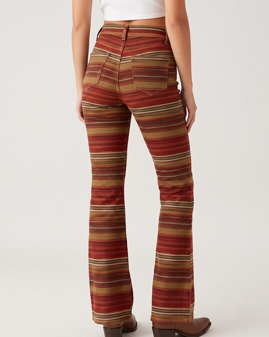 Canyon Stride Bootcut Jeans – Back View – Riley – rust, terracotta