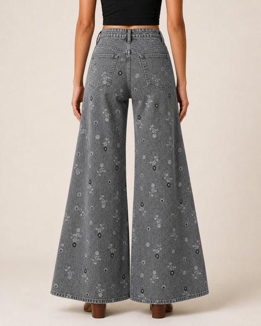 Prairie Bloom Gray RB-BOT05 – Back View – Riley – gray