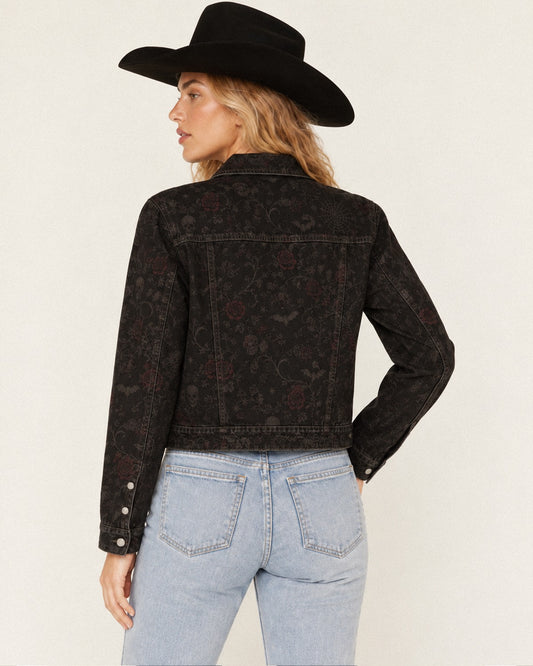 Midnight Prairie Bloom RB-JKT01 – Back View – Riley – black