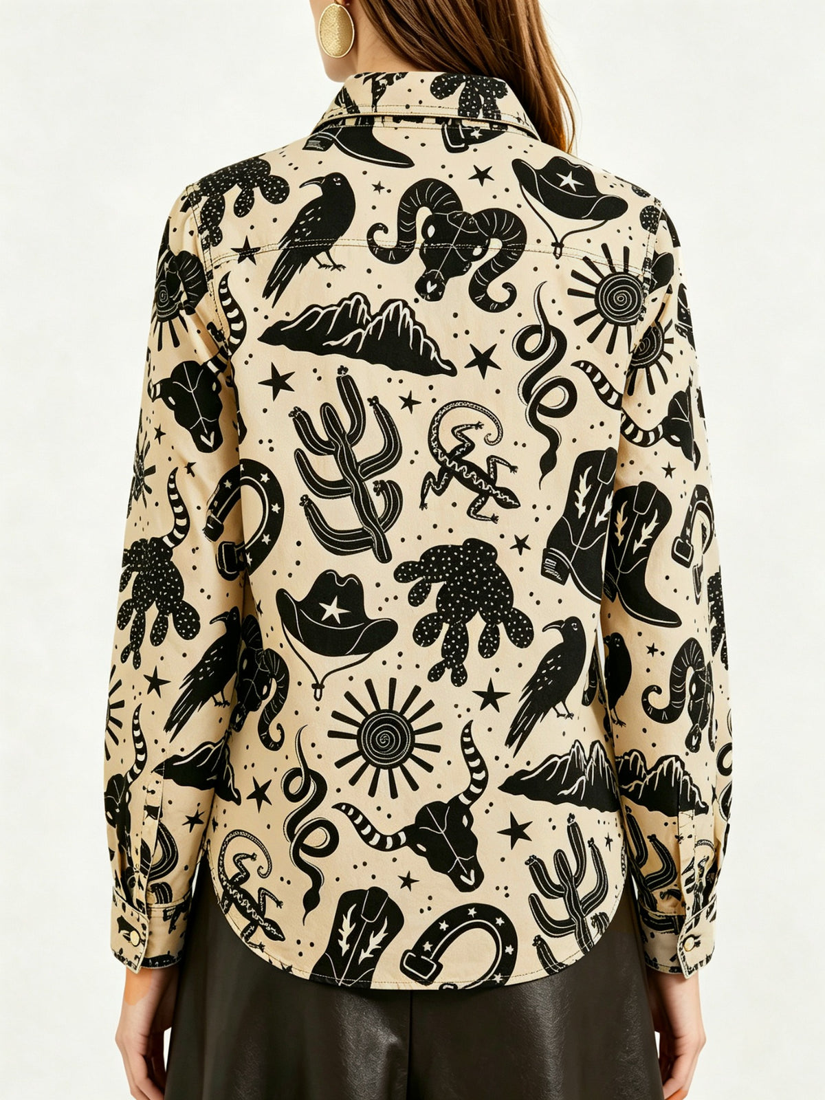 Desert Mirage RB-TOP16 – Back View – Riley – Beige, Black