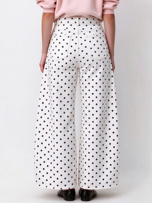 Dusty Trail Dots Wide-Leg Jeans