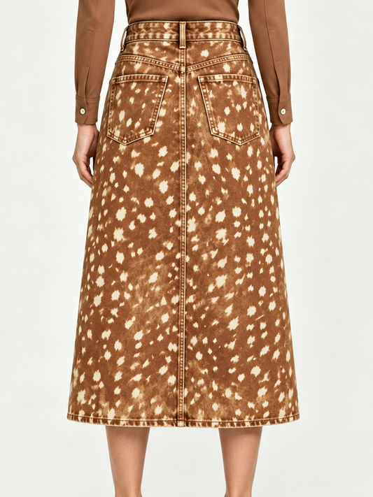 Autumn Leopard RB-SKT10 – Back View – Riley – Brown