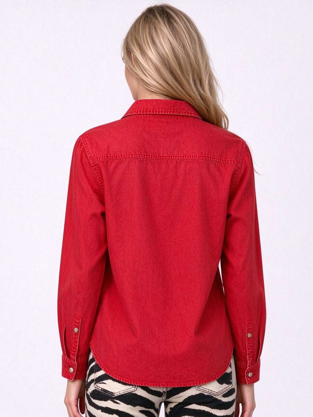 Stampede Zebra Long Sleeve Denim Shirt