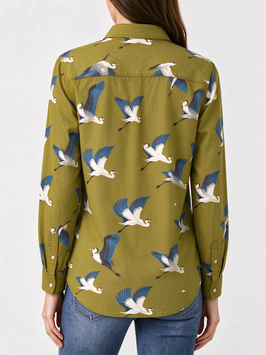 Crimson Crane RB-TOP16 – Back View – Riley – Olive Green