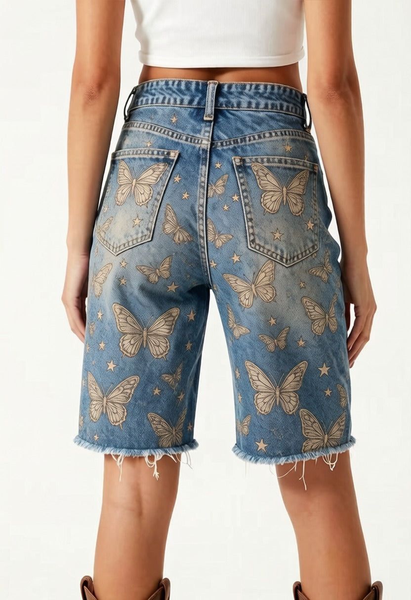 Butterfly Rodeo Denim Blue RB-BOT08 – Back View – Riley – Denim Blue