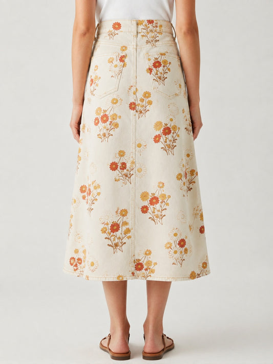 Prairie Bloom RB-SKT10 – Back View – Riley – Denim