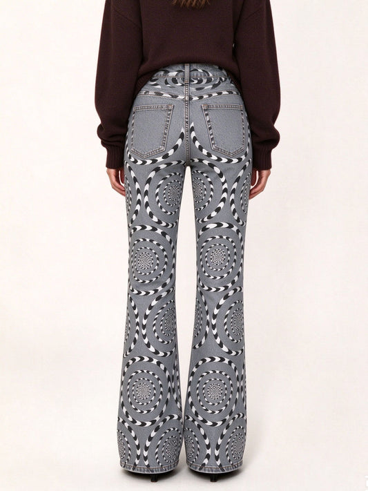 Canyon Swirl Flare Jeans