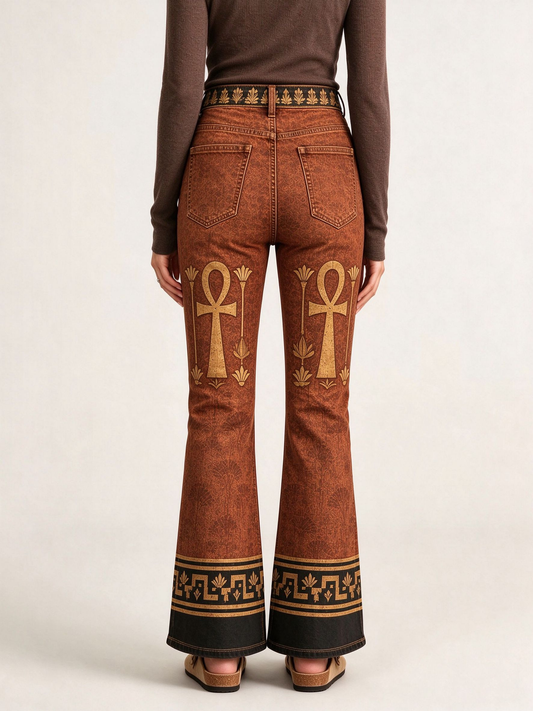 Desert Oracle Bootcut Jeans – Back View – Riley – Brown