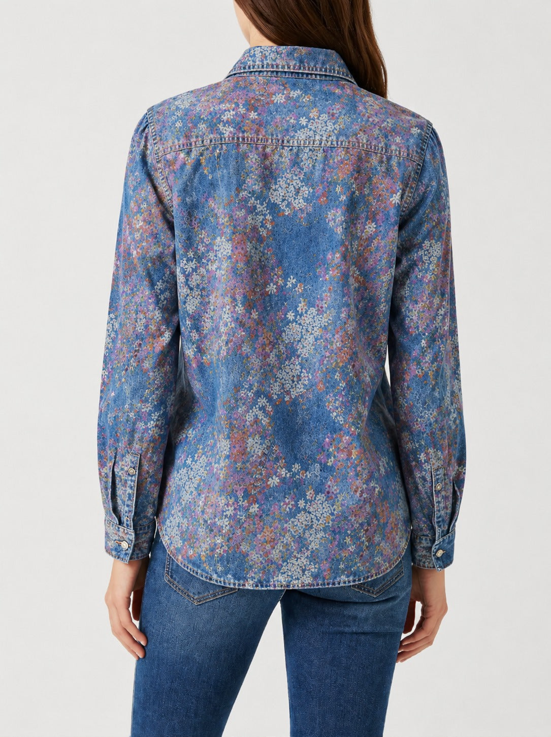 Prairie Bloom Indigo RB-TOP16 – Back View – Riley – Indigo