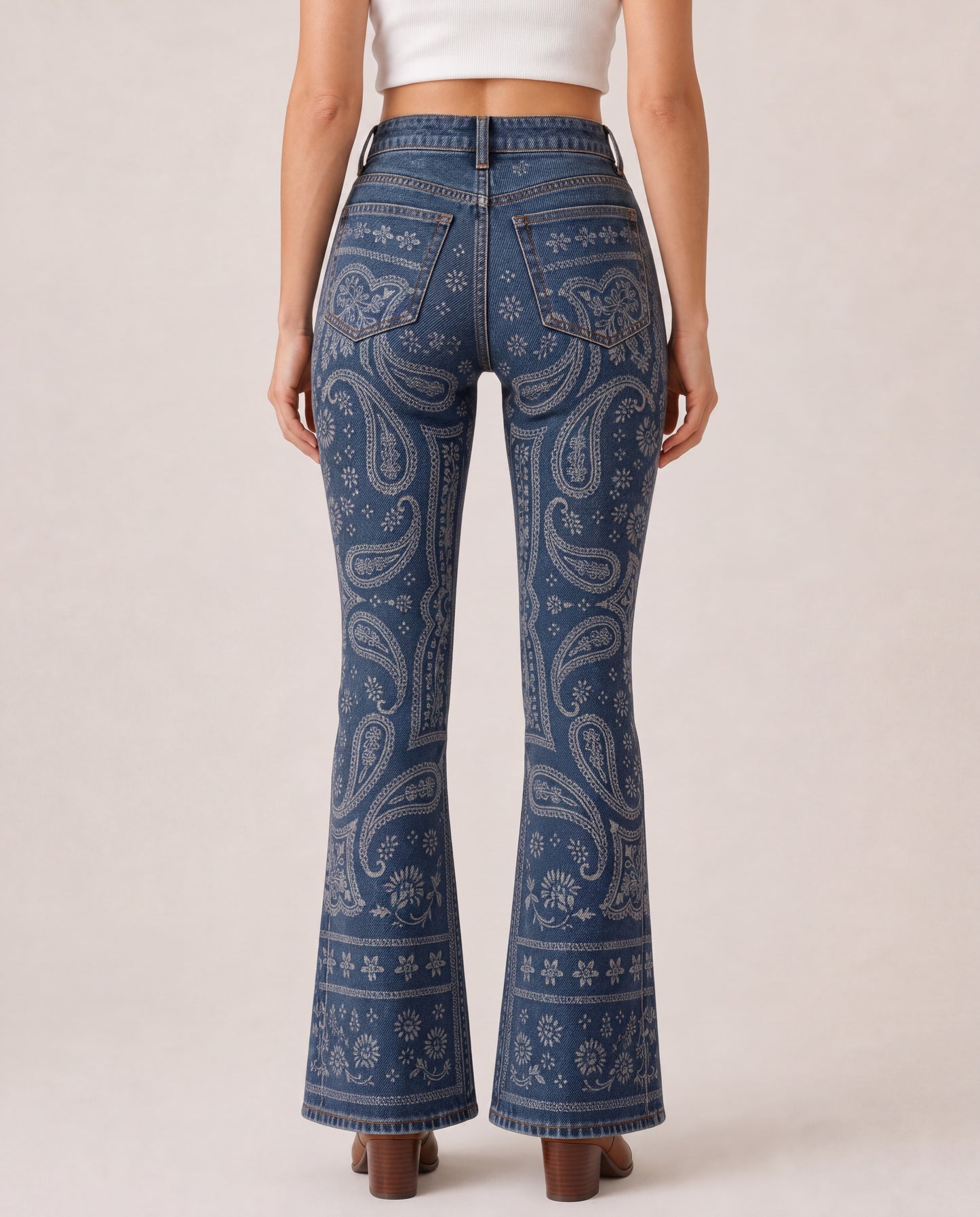 Prairie Whirl Bootcut Jeans – Back View – Riley – Indigo Blue