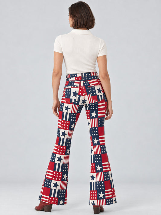 Starlight Rodeo Bootcut Jeans – Back View – Riley – Red, White, Navy Blue