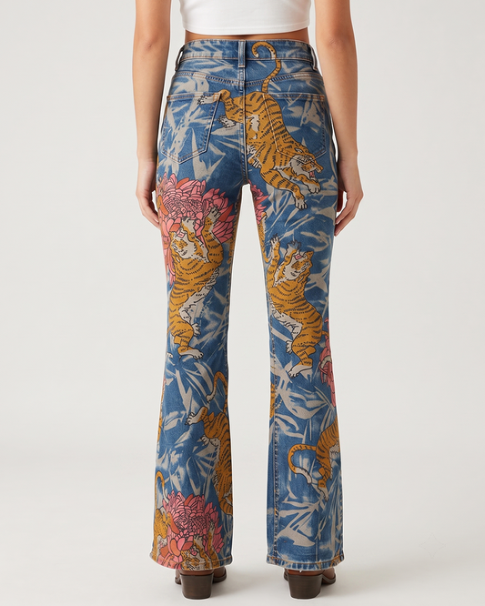Tiger Trail Bootcut Jeans – Back View – Riley – Blue