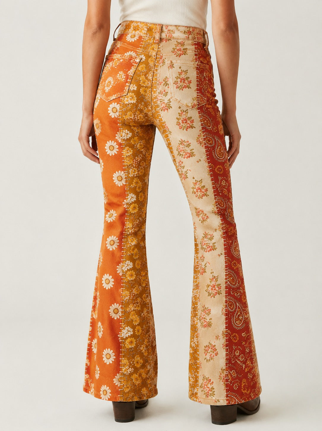 Desert Bloom Terracotta RB-BOT04 – Back View – Riley – Terracotta, Cream, Mustard