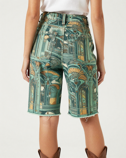 Metro Entrance RB-BOT08 – Back View – Jessie – Dark Green / Gold