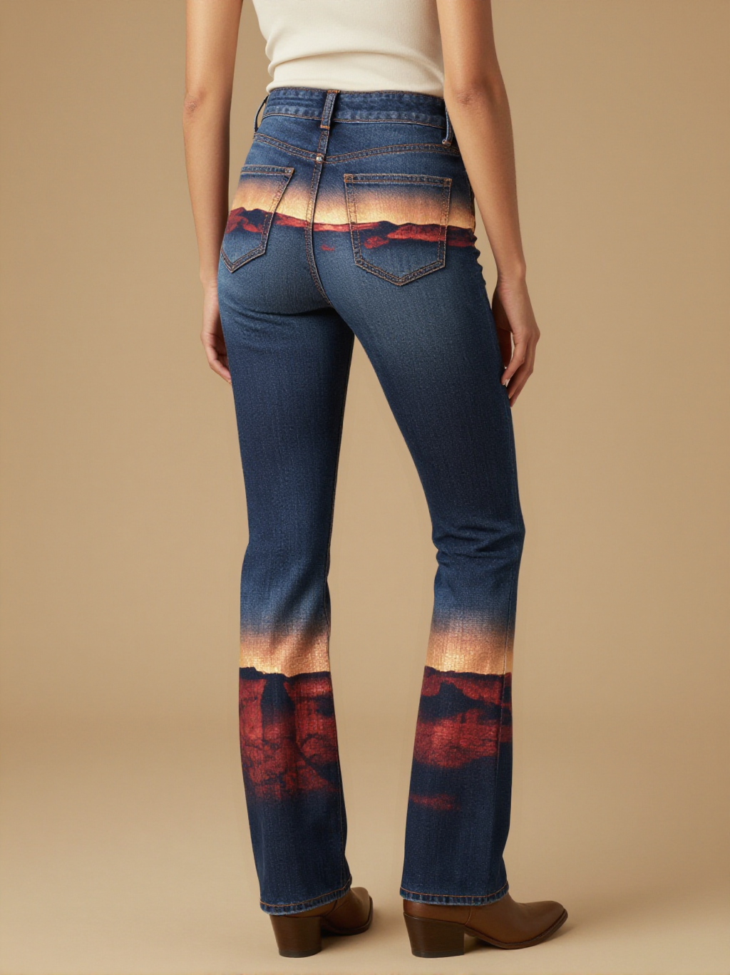 Mesa Shadow Bootcut Jeans – Back View – Riley