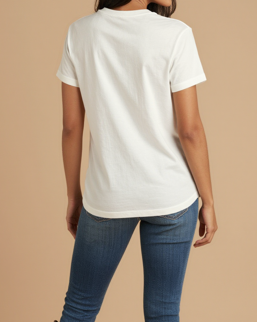 This Ain't My First Rodeo Washed Tee – Back View – Jessie – white
